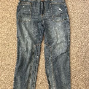 Pilcro by Anthropologie Wanderer cuffed relaxed leg jeans